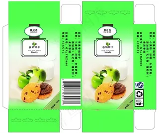 饼干包装平面展开图图片