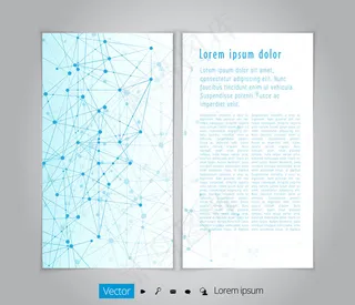 蓝色科技线条画册图片