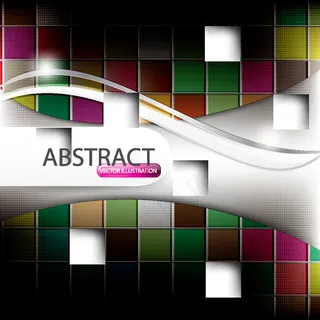 潮流方块背景矢量素材2