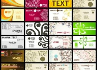 精美的名片模板矢量底纹图案01