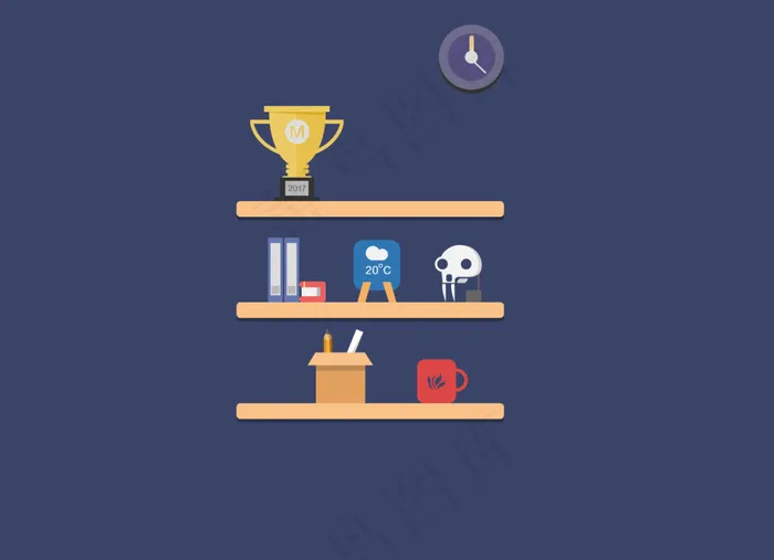 书架psd模版下载