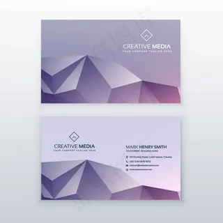创意低聚名片设计,创意,低聚,名片设计,矢量名片模板,EPS格式