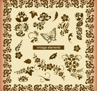 欧式花纹 蝴蝶图片