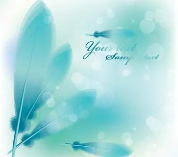 淡雅羽毛装饰背景矢量素材二