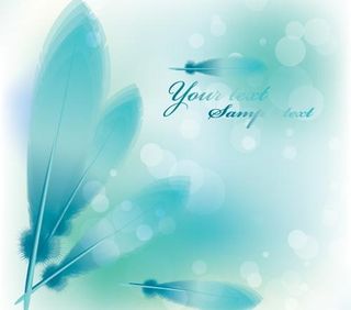 淡雅羽毛装饰背景矢量素材二