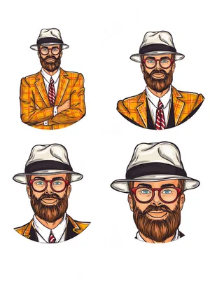 男人头像插画