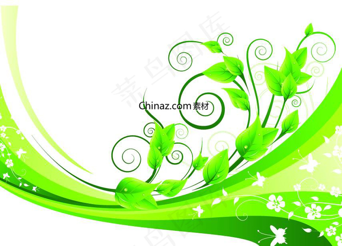 绿色植物矢量素材下载
