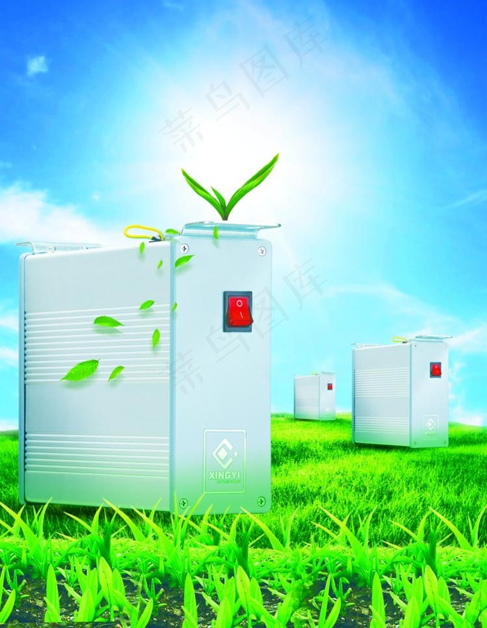 绿色节能创意广告图片