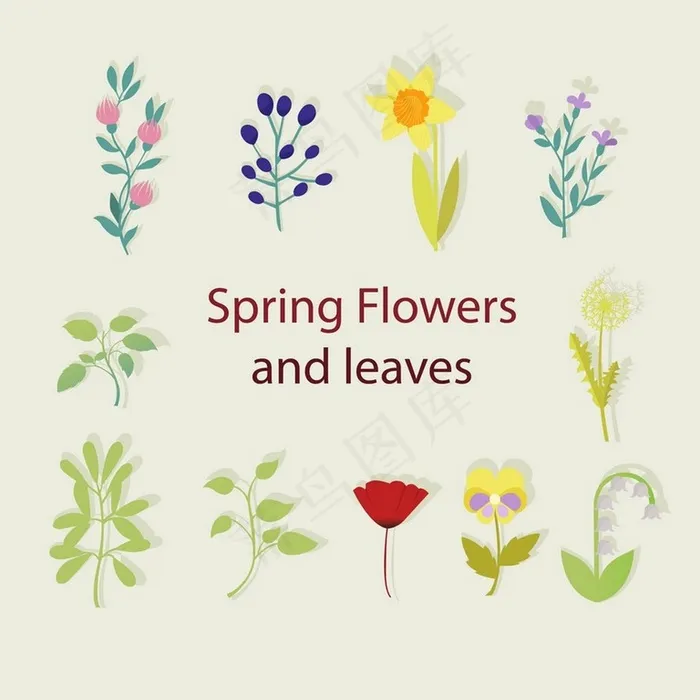 典雅小花矢量图ai矢量模版下载