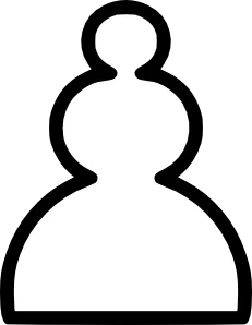国际象棋棋子块白色的剪贴画