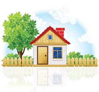 庭院元素矢量素材