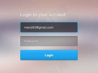登录表单界面psd素材
