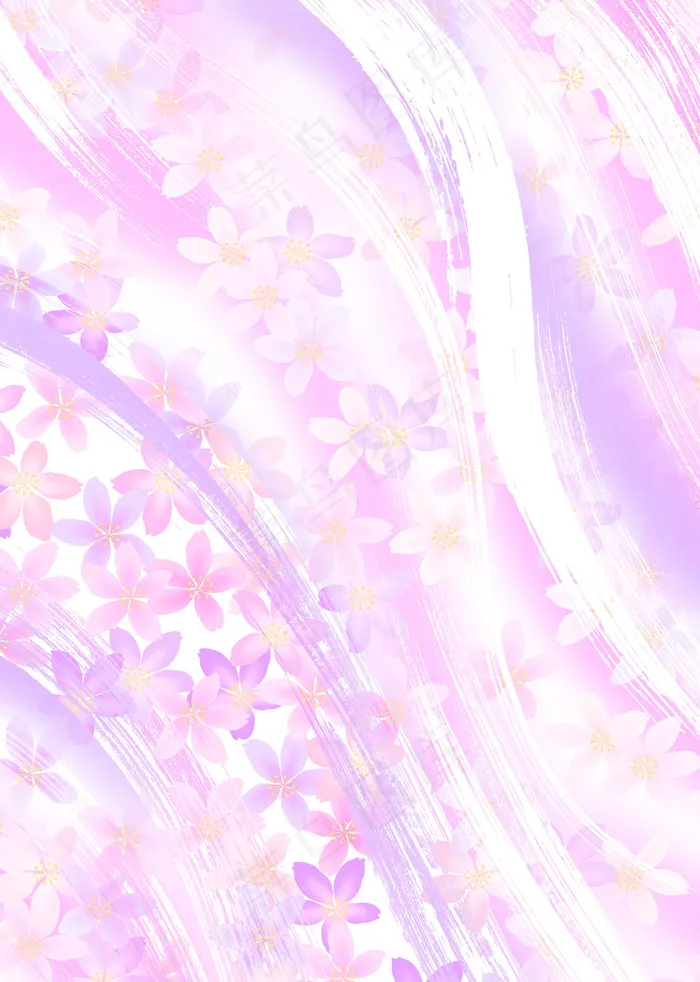 曲线碎花背景图效果