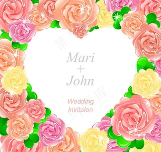 婚礼请柬卡片背景图片