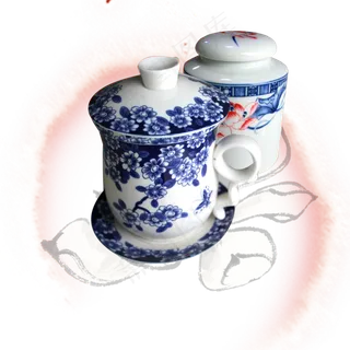 高清实物青花瓷碗素材png