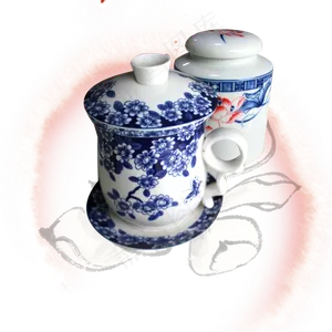 高清实物青花瓷碗素材png