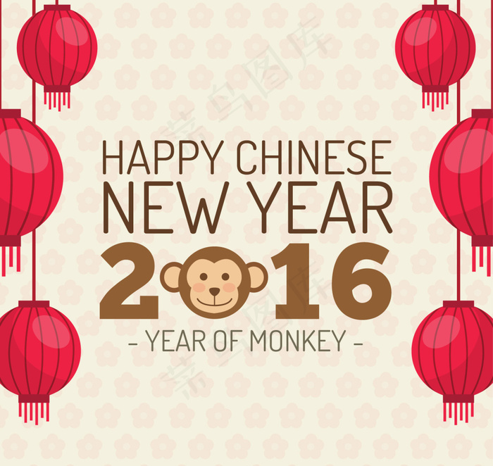 新年灯笼背景ai矢量模版下载