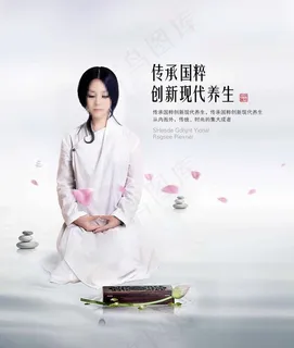 中国古典养生海报图片