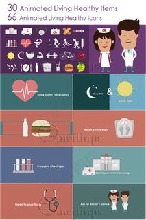 多款健康医疗MG动画元素合集包AE