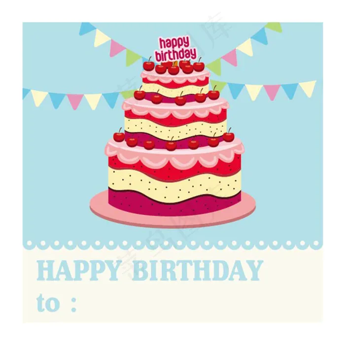 卡通蛋糕生日剪贴画矢量素材eps,ai矢量模版下载