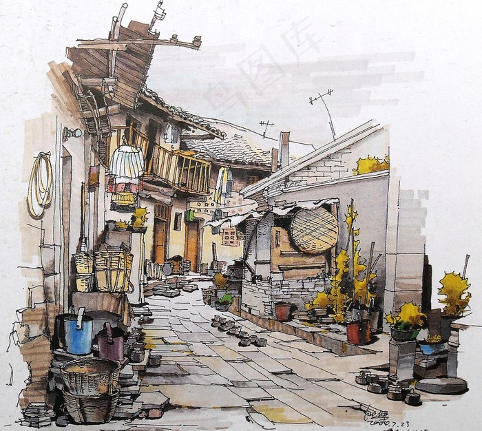 夏克梁手绘图片