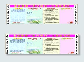 *阳光培训工程宣传栏