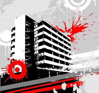 抽象建筑大楼图片