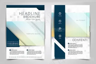 高级时尚商务广告单页宣传单矢量图