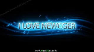 简单的15秒蓝色光效字幕片头