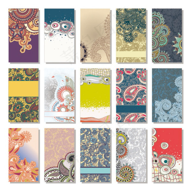 *艺术花纹名片样板VIP贵宾卡