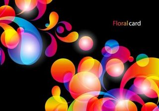 绚丽花纹矢量素材三