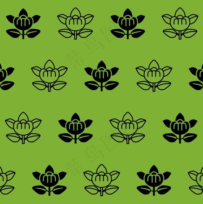 小草花纹底纹