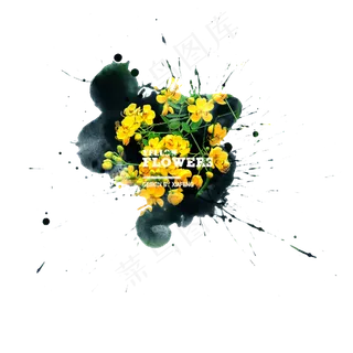 简约小清新北欧风格植物叶子免扣装饰...