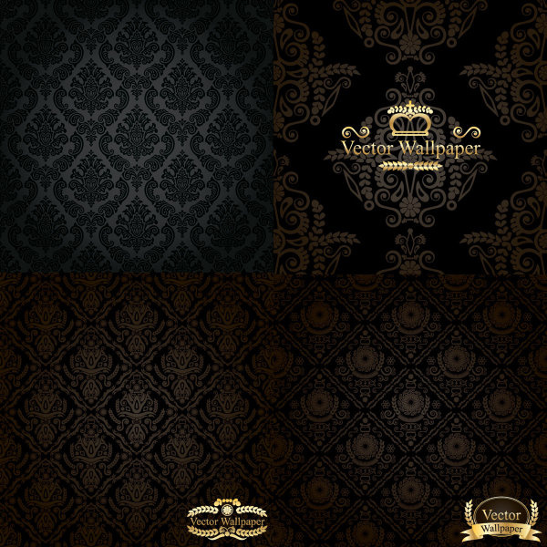 经典复古底纹背景——矢量素材