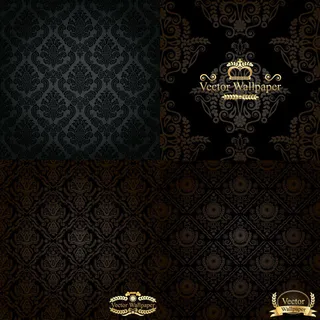 经典复古底纹背景——矢量素材