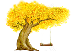 秋季秋天枫叶落叶树叶png素材