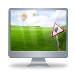 电脑显示器图标PSD分层素材