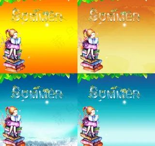 4款卡通背景图片