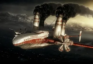 油画风格科幻飞船图片