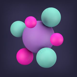 彩色3D球体背景矢量素材