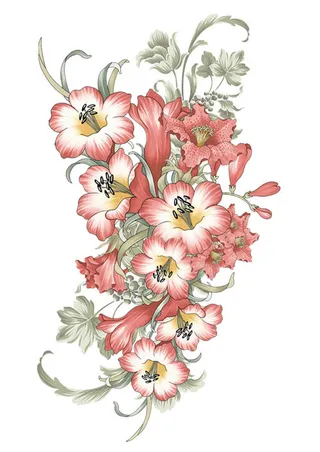 时尚手绘花纹psd素材