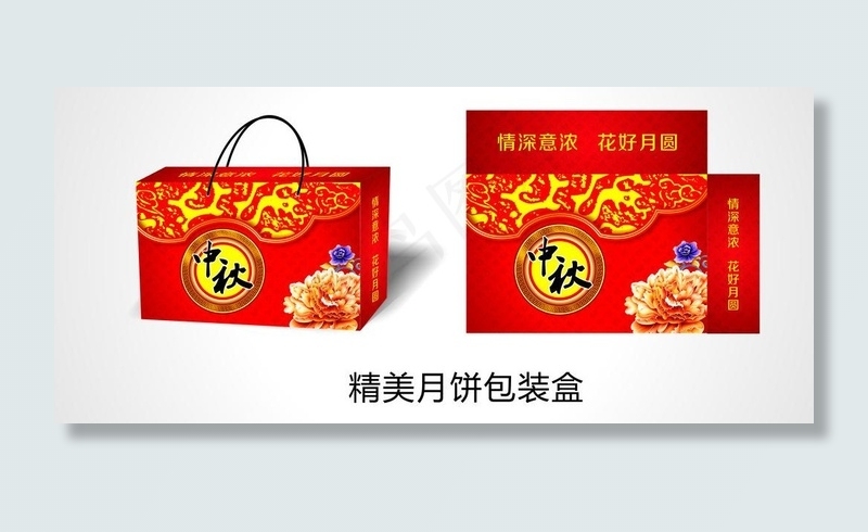 月饼包装盒设计图片cdr矢量模版下载