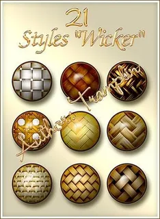 21款竹编图案PS样式 21款竹编图案PS样式