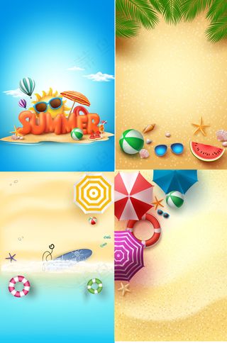 海边夏季清爽背景