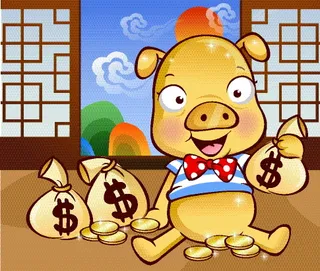 猪 拟人动物 矢量素材 EPS_1