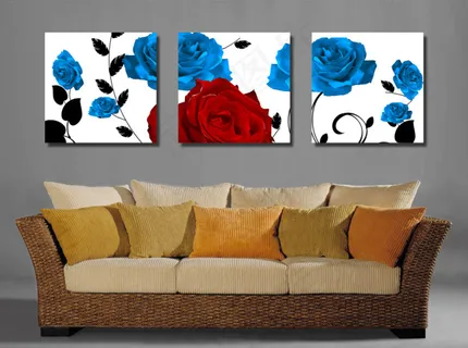 花卉无框画模板下载