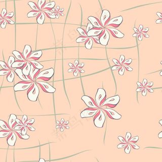 矢量手绘线描花纹素材背景免费下载