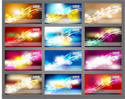 炫光名片卡片模板设计矢量素材