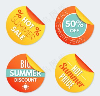 夏季销售贴纸集