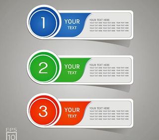 多彩贴纸标签矢量